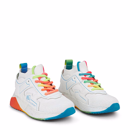 Кроссовки белые с цветными шнурками от бренда Stella McCartney kids