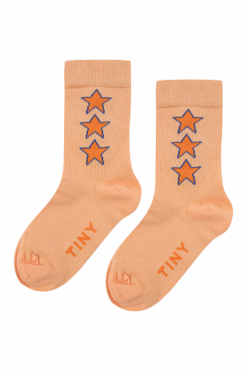 Носки оранжевые со звездами от бренда Tinycottons