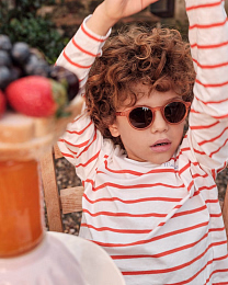 Очки KIDS Oval Sunglasses-Breakfast Art-Fig Pink от бренда Olivio and Co