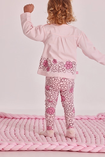 Лонгслив и леггины Pink flowers от бренда Boboli