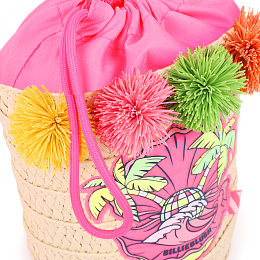 Сумка плетеная NEON PINK от бренда Billieblush