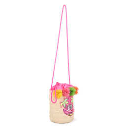 Сумка плетеная NEON PINK от бренда Billieblush