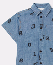 Рубашка Numbers Print от бренда Stella McCartney kids