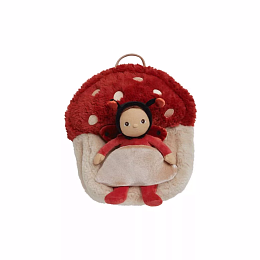 Рюкзак Мухомор с карманом для куклы Red от бренда Olli Ella