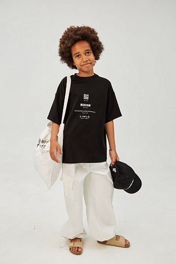 Брюки KARGO коттон молочного цвета от бренда Liqlo