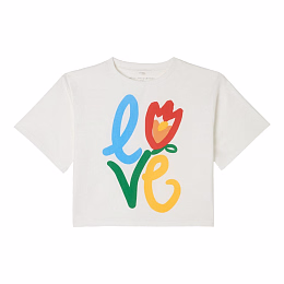 Футболка Love Motif от бренда Stella McCartney kids Молочный