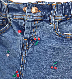 Юбка с вышивкой вишни и цветов от бренда Original Marines