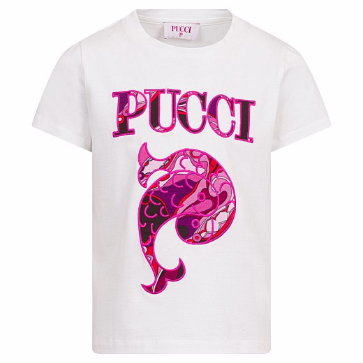 Футболка Milk Orchidee от бренда Emilio Pucci Молочный