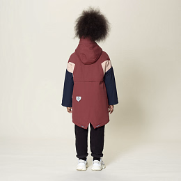 Парка CITY FOX бордовая COLORBLOCK от бренда Gosoaky