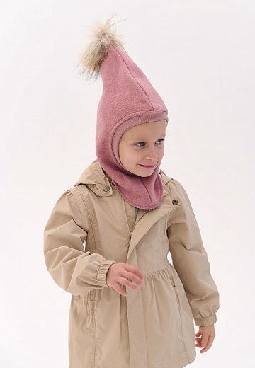 Шапка-шлем Solo fur rose от бренда Peppihat