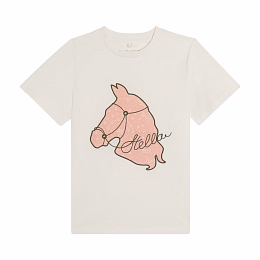 Футболка Horse Graphic от бренда Stella McCartney kids Молочный