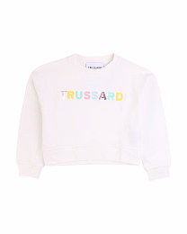 Свитшот укороченный белый от бренда Trussardi