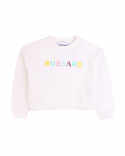 Свитшот укороченный белый от бренда Trussardi