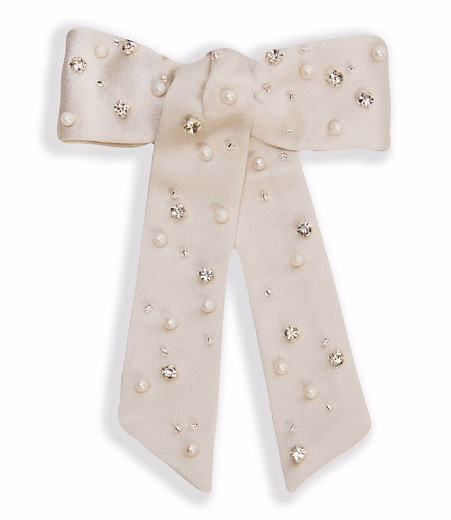 Бант из сатина «Воспоминание» молочный от бренда Kosa do Poyasa