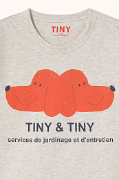 Футболка ORANGE DOGS от бренда Tinycottons Бежевый