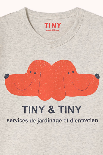 Футболка ORANGE DOGS от бренда Tinycottons Бежевый