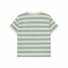 Футболка STRIPES BLUE от бренда Tinycottons Молочный Голубой