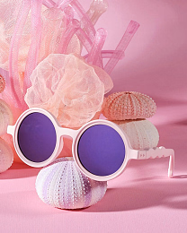 Очки TODDLER Round Sunglasses-Coral Reef-Coral Blush от бренда Olivio and Co