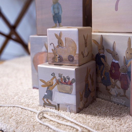 Кубики со счетом "Семья кроликов" от бренда Egmont Toys