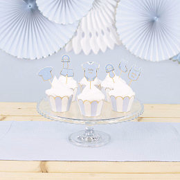 Декоративные круги Синяя пастель и золото 3 шт от бренда Tim & Puce Factory