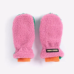 Варежки pink Color Block от бренда Bobo Choses