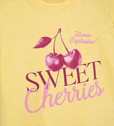 Футболка Sweet cherry creamy от бренда Original Marines Желтый Разноцветный