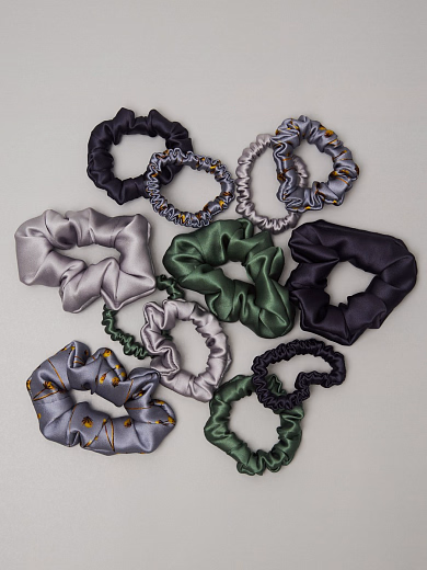 Набор шелковых резинок для волос «Коса до пояса» зелёный от бренда Kosa do Poyasa