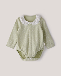 Набор боди с воротником розового, зеленого, белого цвета от бренда Anna Leon