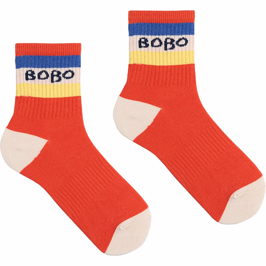 Носки Red Multicolor Stripes от бренда Bobo Choses
