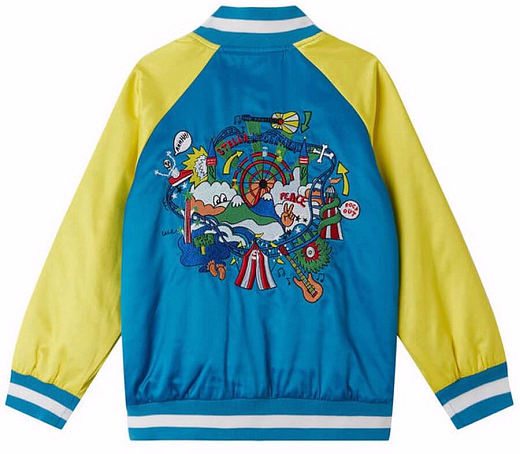 Бомбер с вышивкой на спине от бренда Stella McCartney kids