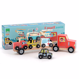 Грузовик с машинками от бренда Vilac