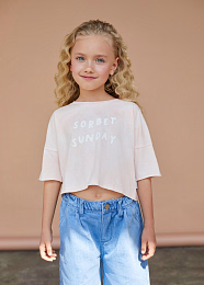 Футболка-кроп Sorbet Sunday от бренда Sproet & Sprout Розовый