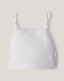 Набор шапок с ушками белого и бежевого цвета от бренда Anna Leon