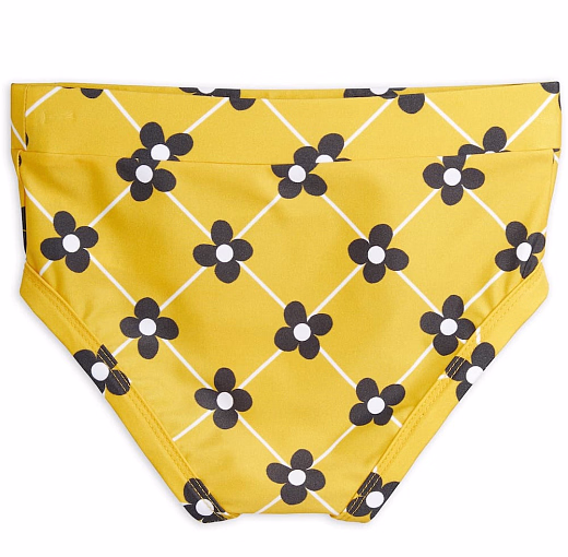 Плавки желтые с принтом цветов от бренда Mini Rodini