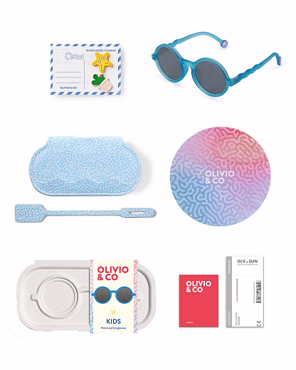 Очки KIDS Round Sunglasses-Coral Reef-Reef blue от бренда Olivio and Co