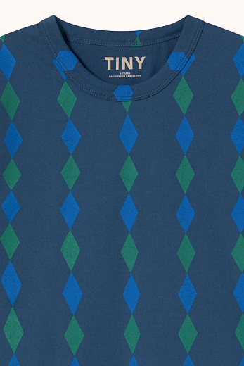 Футболка Diamond stripe от бренда Tinycottons Синий