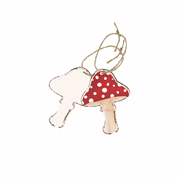 Этикетки для подарков Грибочки 10 шт от бренда Tim & Puce Factory