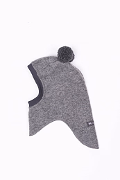 Шапка-шлем Bear pompons grey от бренда Peppihat