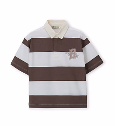 Поло каштановая полоска от бренда Original Marines