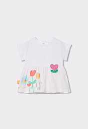 Туника и велосипедки с принтом цветов от бренда Boboli