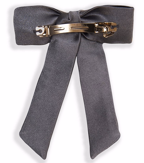 Бант из сатина «Воспоминание» графитовый от бренда Kosa do Poyasa