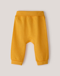 Набор штанов из фактурной ткани горчичного и бежевого цвета от бренда Anna Leon