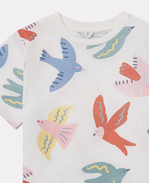 Футболка Dove Print от бренда Stella McCartney kids Молочный