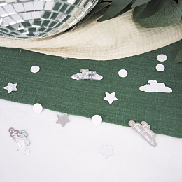 Конфетти Серебряные звезды от бренда Tim & Puce Factory