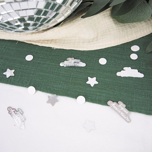 Конфетти Серебряные звезды от бренда Tim & Puce Factory