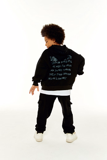 Толстовка LLL Black Grey с молнией от бренда Stormies