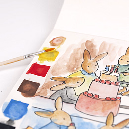 Раскраска с красками "Кролики" от бренда Egmont Toys
