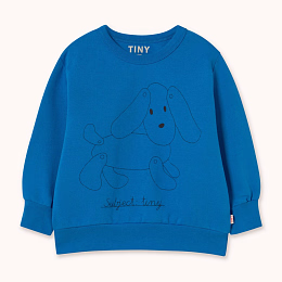 Свитшот синего цвета Dog от бренда Tinycottons
