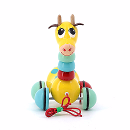 Каталка на веревочке Жираф от бренда Vilac
