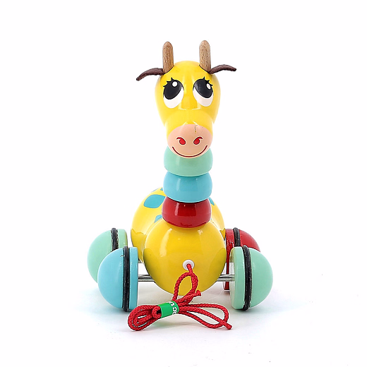 Каталка на веревочке Жираф от бренда Vilac